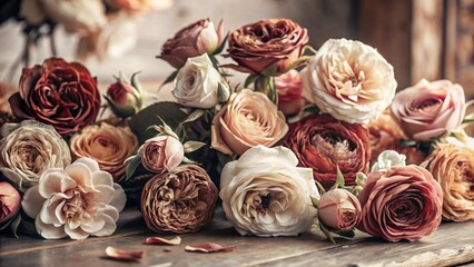 Botanical illustration. Vintage style. Ai generated illustration.