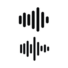 Sound wave icon with simple design. Vector illustration