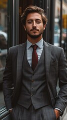 Spanish man with a suit, looking professional