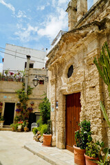 Il borgo fortificato di Monopoli sul mar Adriatiso. Bari, puglia,Italia