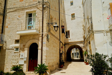 Il borgo fortificato di Monopoli sul mar Adriatiso. Bari, puglia,Italia