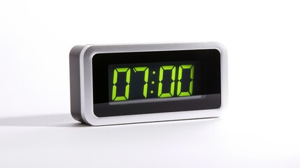 Digital Clock Displaying 7:00 AM