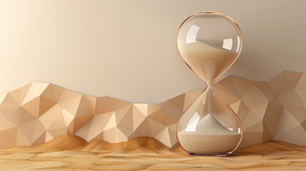 Timeless Abstract Sand Clock with Geometric Shapes in Modern Design