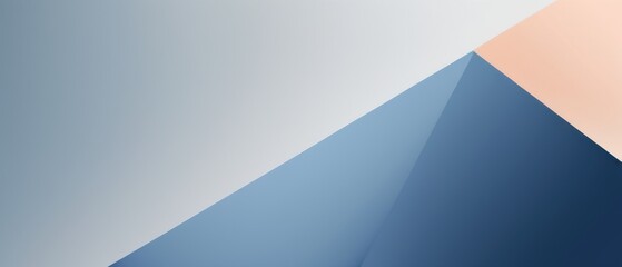 Minimalistic abstract geometric background featuring smooth blue and peach gradients. Ideal for modern design projects and visual concepts.