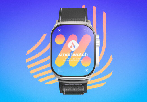 Square Smartwatch Mockup