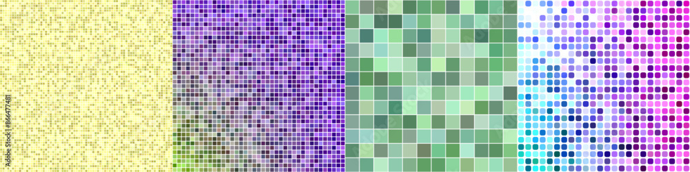 Poster abstract square mosaic pattern background collection