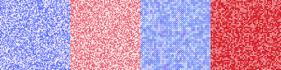 Abstract pixel mosaic background collection