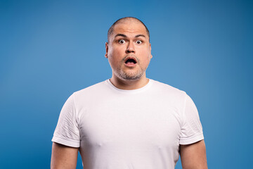 shocked man with open mouth