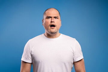impressed man with open mouth