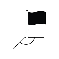 Corner flag vector icon