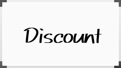 Discount のホワイトボード風イラスト