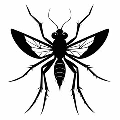 mosquito vector silhouette illustration and svg