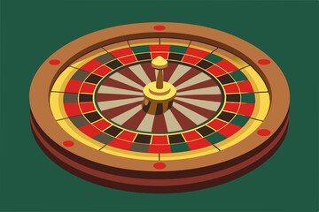 Lucky spinning roulette vector