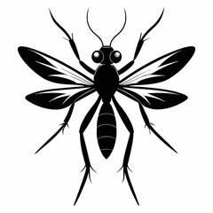 mosquito vector silhouette illustration and svg