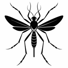 mosquito vector silhouette illustration and svg