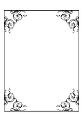 Blank Notebook Page Calligraphic Flourish