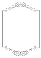 Blank Notebook Page Calligraphic Flourish