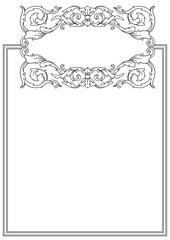 Blank Notebook Page Calligraphic Flourish