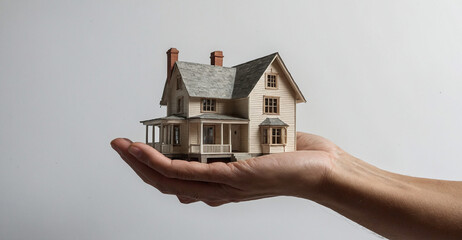house property on the palm of the hand