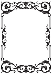 Blank Notebook Page Calligraphic Flourish