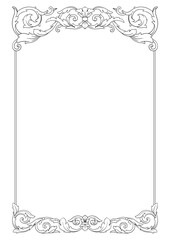 Blank Notebook Page Calligraphic Flourish