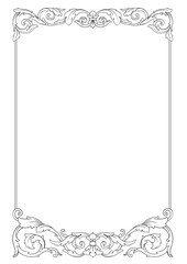 Blank Notebook Page Calligraphic Flourish