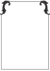 Blank Notebook Page Calligraphic Flourish