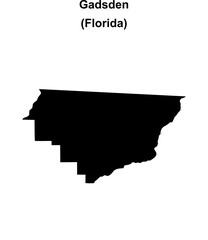 Gadsden County (Florida) blank outline map