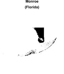 Monroe County (Florida) blank outline map