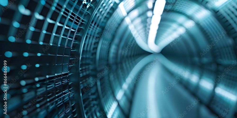 Poster secured data transmission in cybersecurity network with vpn protocol and hologram art. concept vpn s