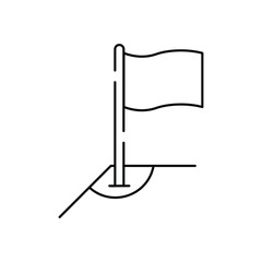 Corner flag vector icon