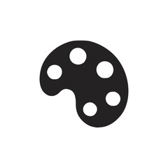 simple painting brush art logo vector illustration template design