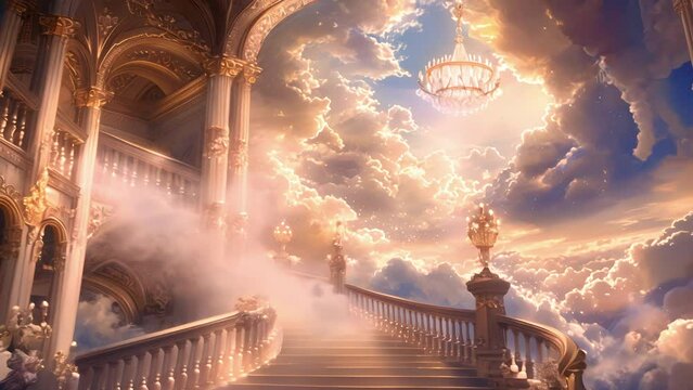 The spiral staircase led to a grand ballroom in the clouds where knights danced with princesses under crystal chandeliers.