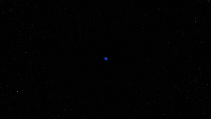 space with blue star