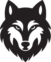 Wolf head vector silhouette image
