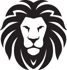 Lion head vector silhouette image