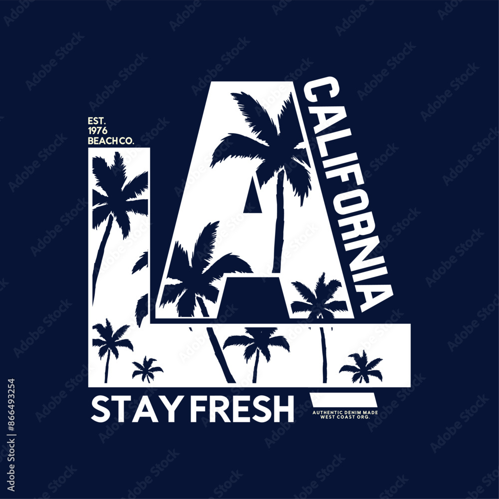 Poster tee print design with summer concept as vector