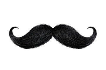 Black moustache isolated on transparent background