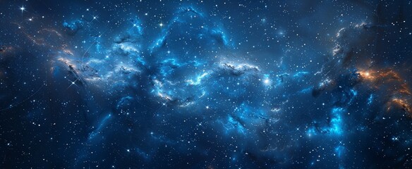 Cosmic Constellation Background with Brilliant Stars and Copy Space for Text