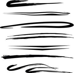 Assortment of doodle curve lines

