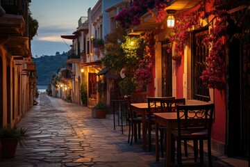 Crete, Greece, the city of Rethymno, with its Venetian and Ottoman architecture., generative IA