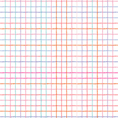 Vector hand drawn cute checkered pattern. Doodle Plaid geometrical simple texture. Crossing lines. Abstract cute delicate pattern ideal for fabric, textile, wallpaper