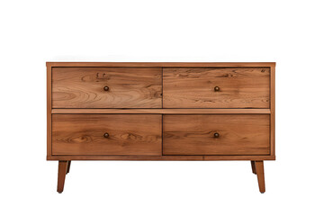 Wooden dresser isolated on transparent background