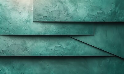 Abstract light pastel green background with minimal geometric shapes and lines on a paper texture.