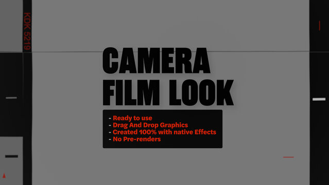 Camera Film Look Strip Reel Motion Overlays  - Vertical