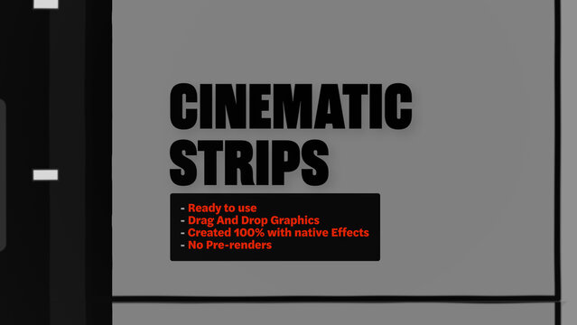 Cinematic Strips Film Strip Reel Motion Overlays  - Vertical