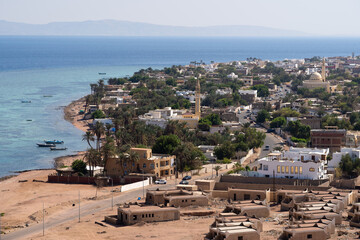 Obraz premium Village de Dahab près de la Mer Rouge, Sinaï, Egypte
