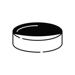 Hockey puck vector icon