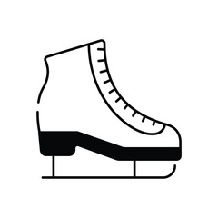 Ice skates vector icon