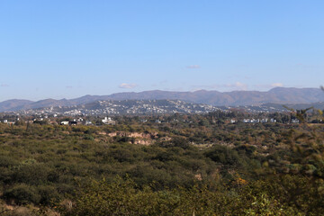 
Landscape of the General San Martín Natural Reserve with the city of Córdoba in Argentina in the background.